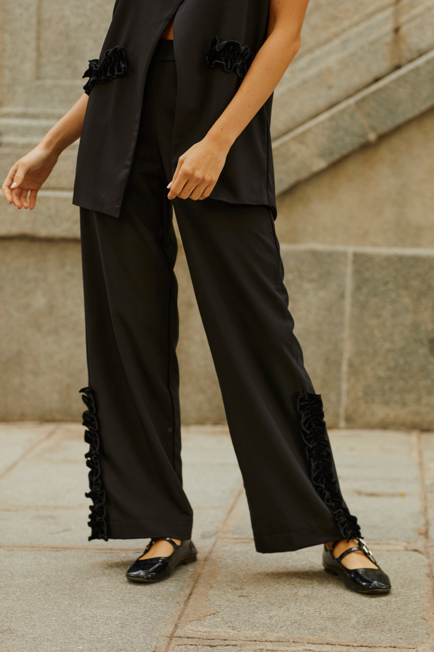 Traje Velour Negro
