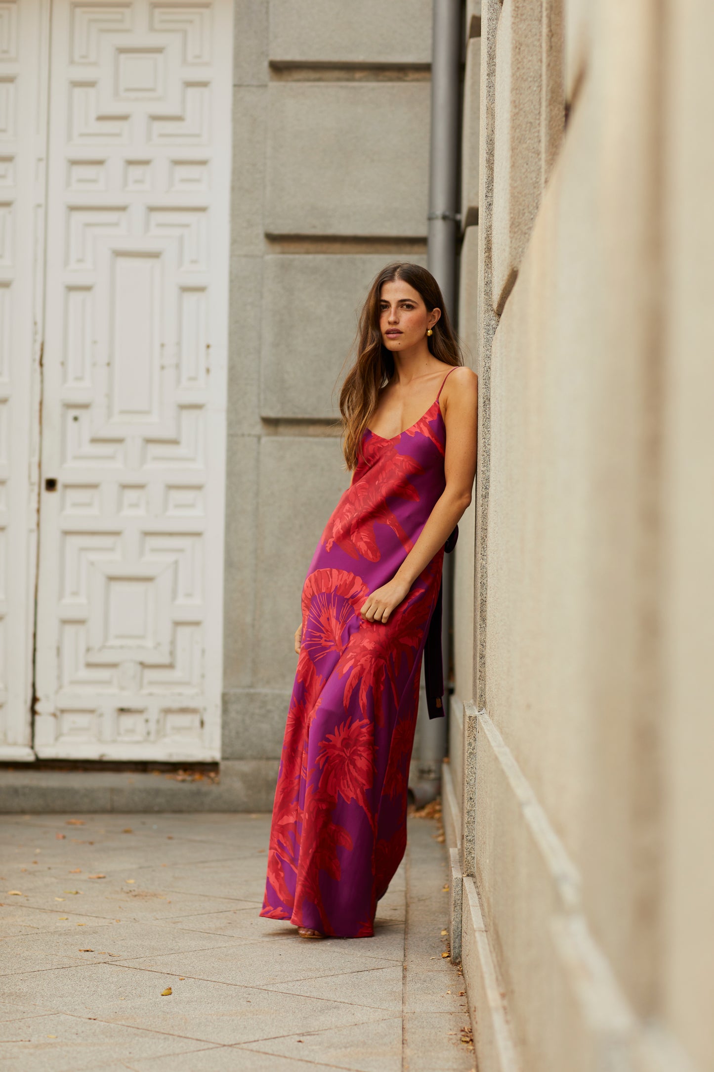 Vestido Lune Violeta/Rojo print
