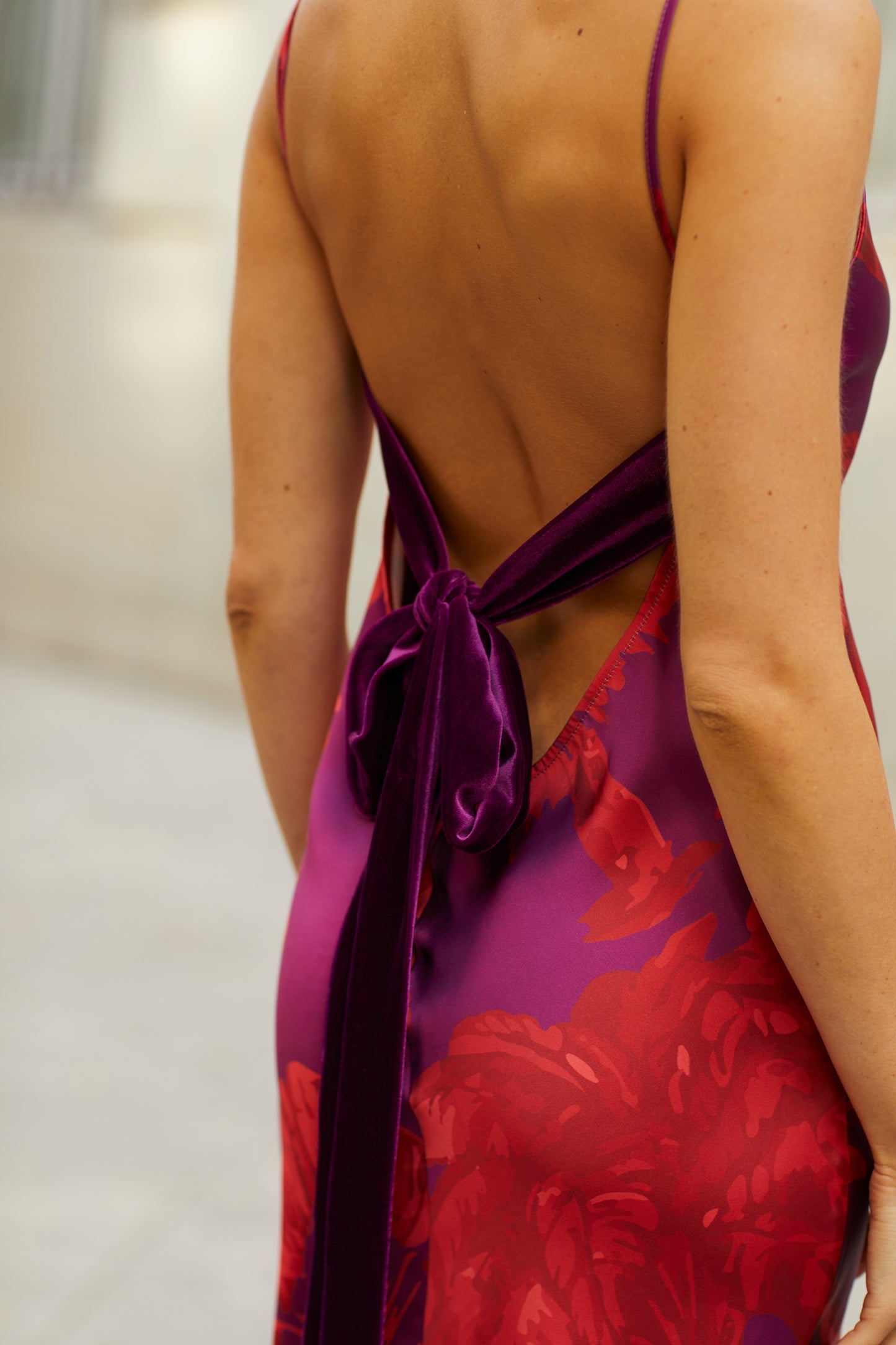 Vestido Lune Violeta/Rojo print
