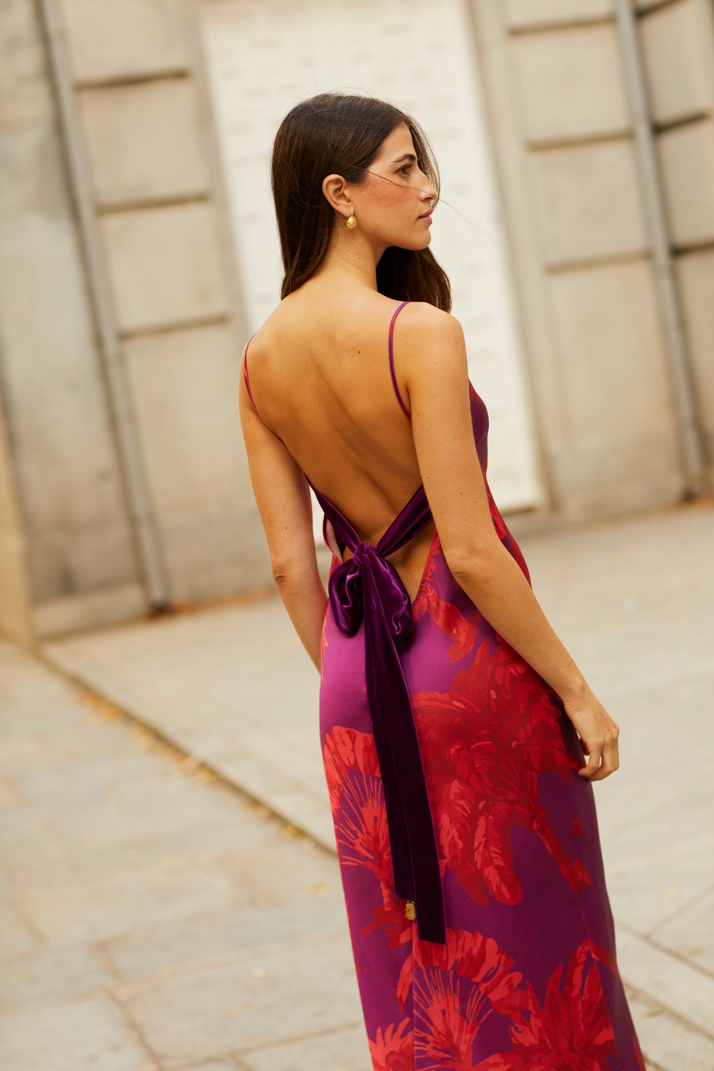 Vestido Lune Violeta/Rojo print